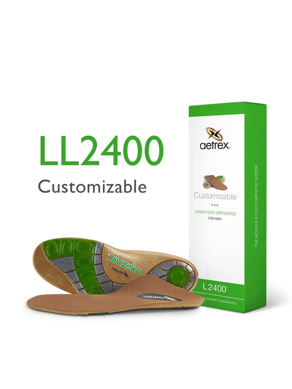 Men’s Size 11 Aetrex Customizable LL2400 Insoles